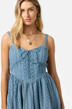 Camden Embroidered Mini Dress Short Dress - Provincial Blue | O'Neill