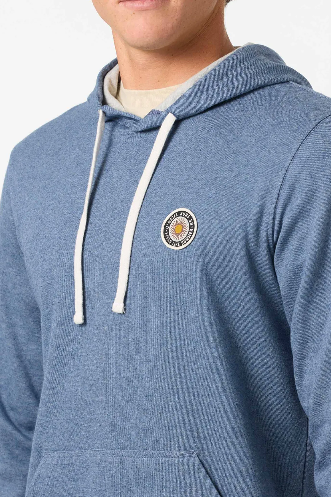 Cantina Hooded Textured Knit Long Sleeve Pullover - Blue Mirage | O'Neill