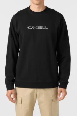 Capitola Crew Crew Neck Fleece - Black | O'Neill