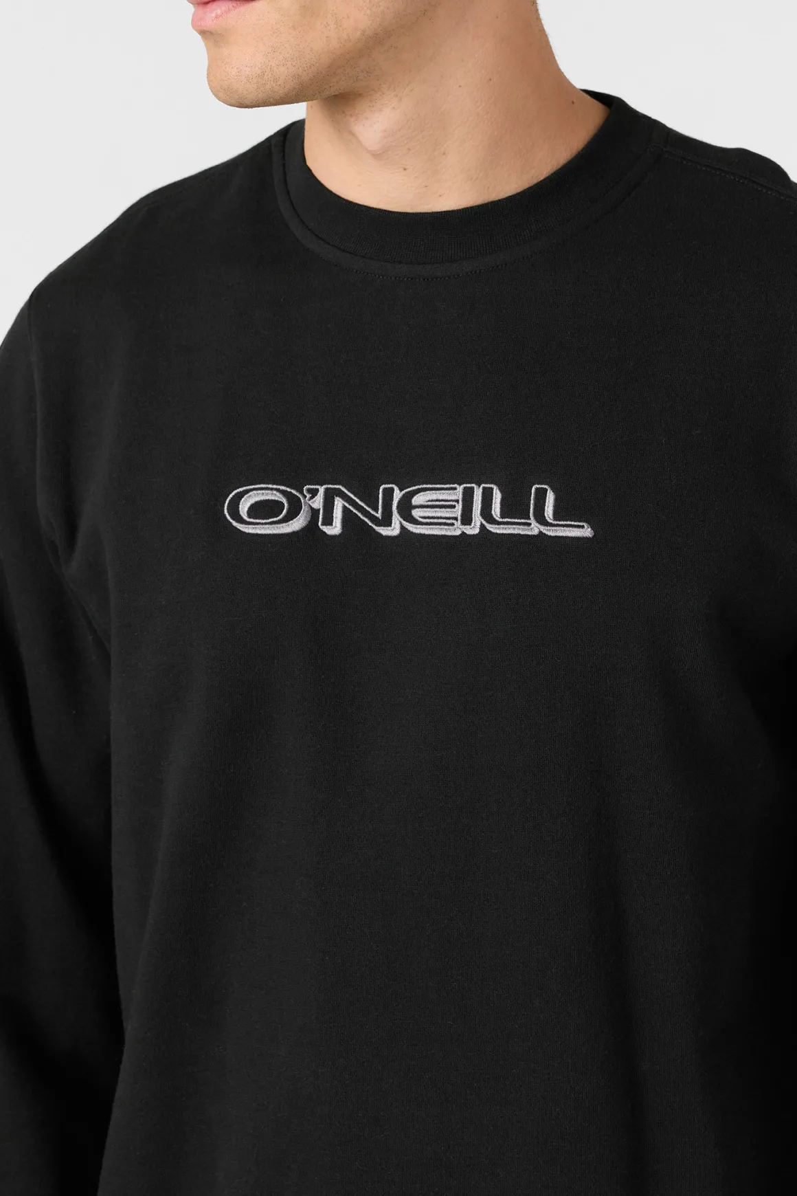 Capitola Crew Crew Neck Fleece - Black | O'Neill