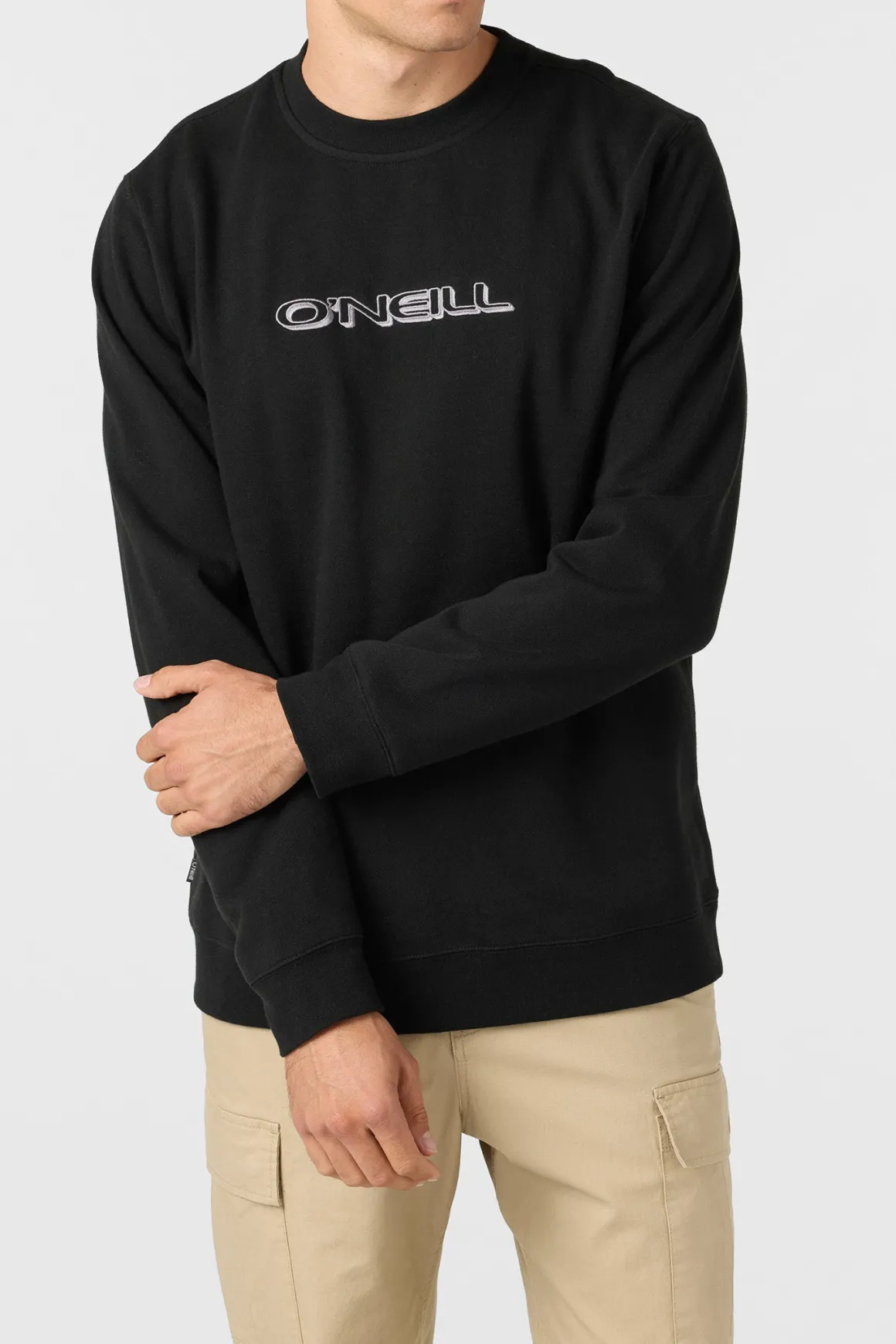 Capitola Crew Crew Neck Fleece - Black | O'Neill