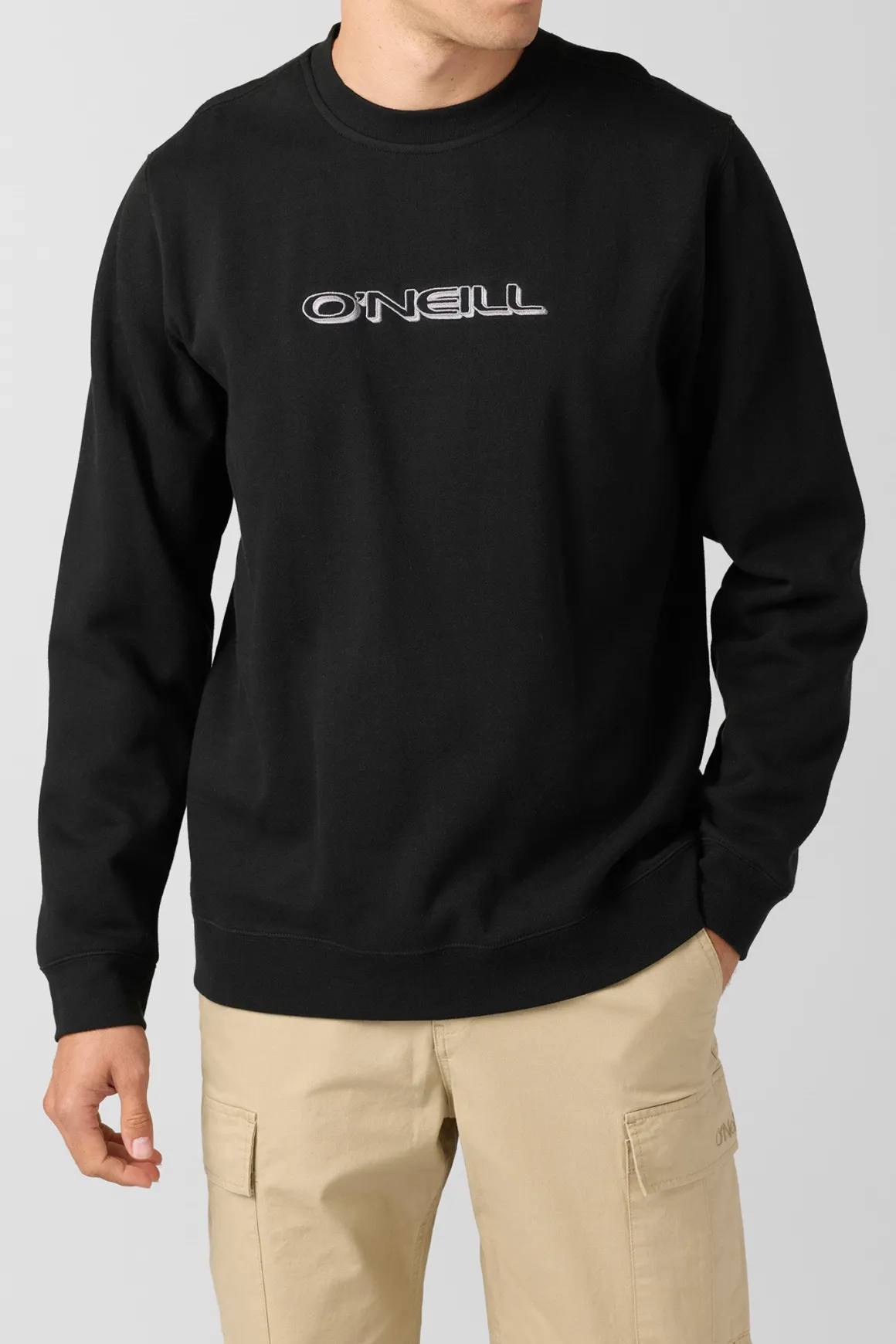 Capitola Crew Crew Neck Fleece - Black | O'Neill