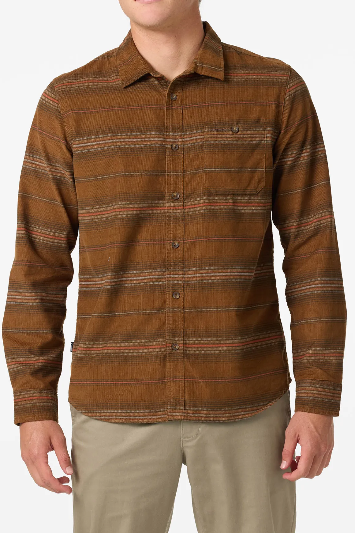 Caruso Stripe Cord Standard Fit Long Sleeve Shirt - Dachshund | O'Neill