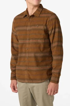 Caruso Stripe Cord Standard Fit Long Sleeve Shirt - Dachshund | O'Neill