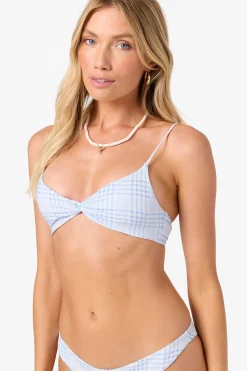 Catamaran Plaid Malibu Bralette Top - Azurine | O'Neill
