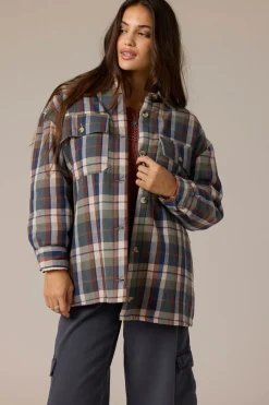 Chance High Pile Lined Flannel Jacket - Oil Green | O'Neill