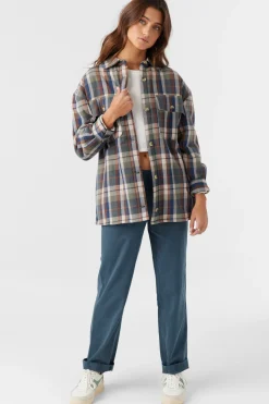 Chance High Pile Lined Flannel Jacket - Oil Green | O'Neill