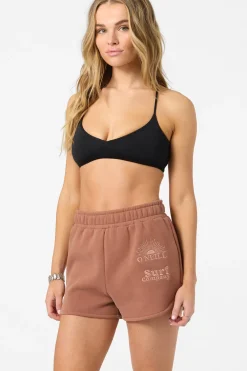 Chore Break Scallop Fleece Lounge Shorts - Carob Brown | O'Neill