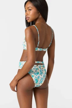 Coastal Floral Malibu Bralette Top - Blue Mist | O'Neill