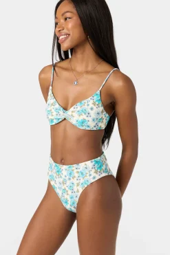Coastal Floral Malibu Bralette Top - Blue Mist | O'Neill