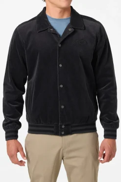 Cowell Cord Bomber Varsity Jacket - Phantom | O'Neill