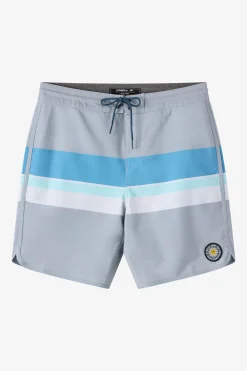 Cruzer Stripe Scallop 18" Boardshorts - Lght Gry2 | O'Neill