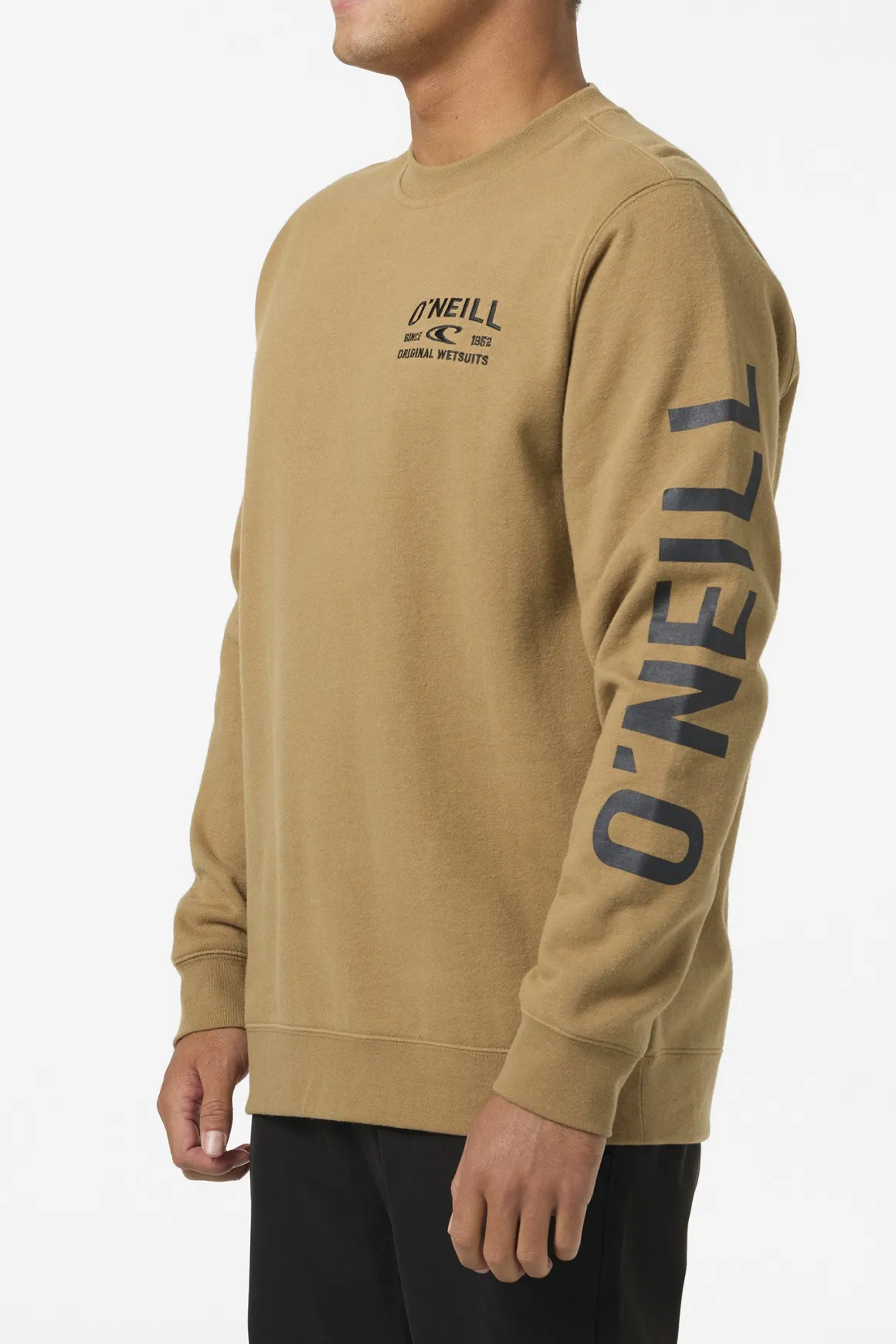 Fifty Two Cliffs Crew Crew Neck Fleece - Dark Khaki | O'Neill