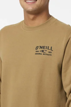 Fifty Two Cliffs Crew Crew Neck Fleece - Dark Khaki | O'Neill