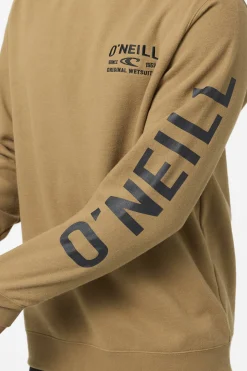Fifty Two Cliffs Crew Crew Neck Fleece - Dark Khaki | O'Neill