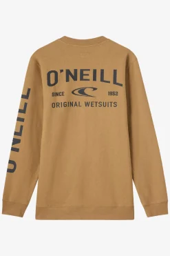 Fifty Two Cliffs Crew Crew Neck Fleece - Dark Khaki | O'Neill