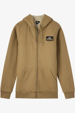 Fifty Two High Pile Zip Zip Fleece - Dark Khaki | O'Neill