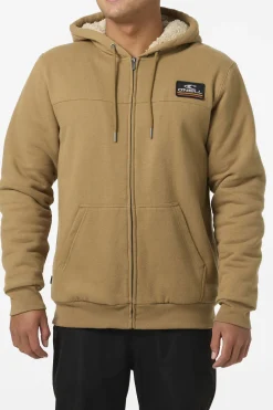 Fifty Two High Pile Zip Zip Fleece - Dark Khaki | O'Neill