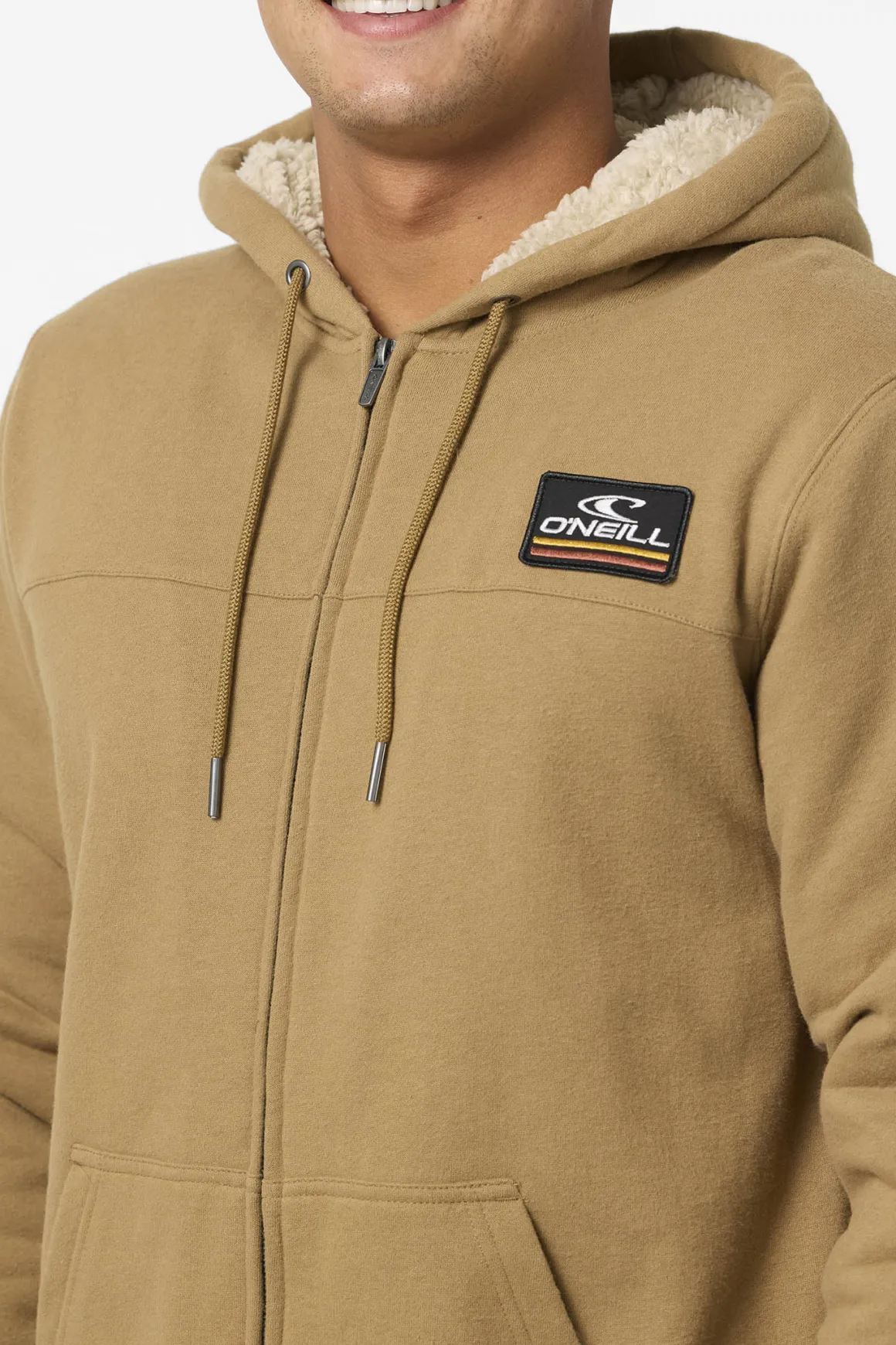 Fifty Two High Pile Zip Zip Fleece - Dark Khaki | O'Neill