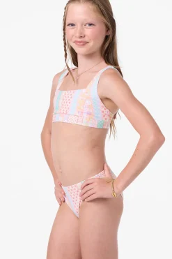 Girl's Bali Floral Square Neck Set - Tapioca | O'Neill