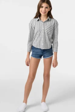 Girl's Jordyn Long Sleeve Top - Winter White | O'Neill