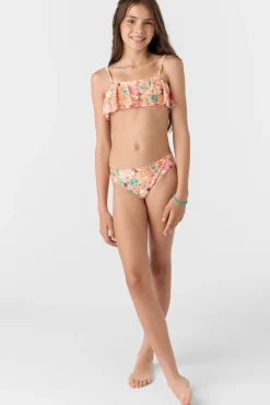 Girl's Kelly Floral Ruffle Bralette Top Set - Desert Flower | O'Neill