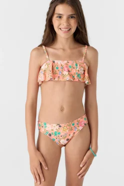 Girl's Kelly Floral Ruffle Bralette Set