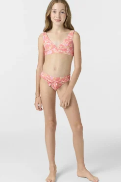 Girl's Nayomi Floral Fixed Tri Top Set