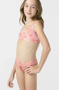 Girl's Nayomi Floral Fixed Tri Top Set - Porcelain Rose | O'Neill