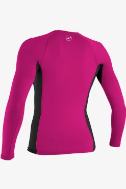 Girl's Premium Skins Long Sleeve Rashguard - Berry/blk/berry | O'Neill