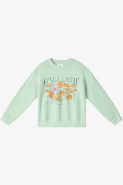 Girl's Skylar Crew Neck Fleece - Seafoam | O'Neill