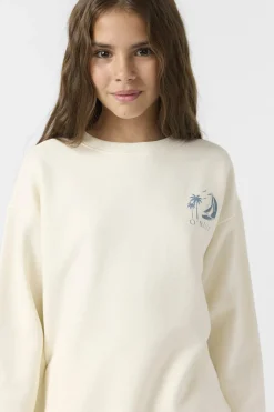Girl's Skylar Crew Neck Fleece - Winter White | O'Neill