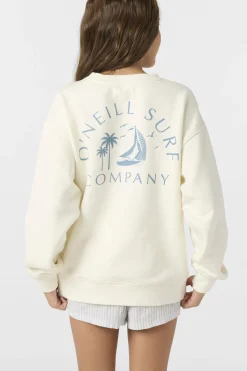 Girl's Skylar Crew Neck Fleece - Winter White | O'Neill