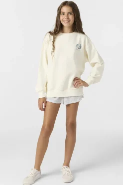 Girl's Skylar Crew Neck Fleece - Winter White | O'Neill