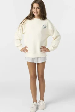 Girl's Skylar Crew Neck Fleece - Winter White | O'Neill