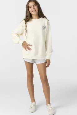 Girl's Skylar Crew Neck Fleece - Winter White | O'Neill