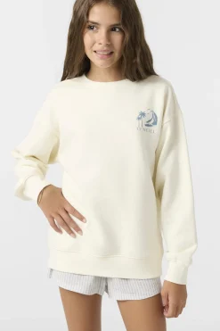 Girl's Skylar Crew Neck Fleece - Winter White | O'Neill