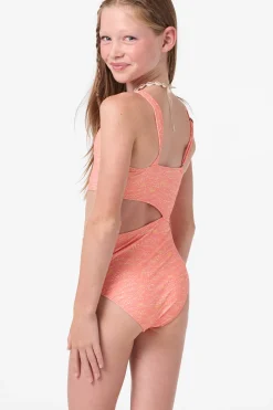 Girl's Sunshine Asymm One-Piece - Fusion Coral | O'Neill