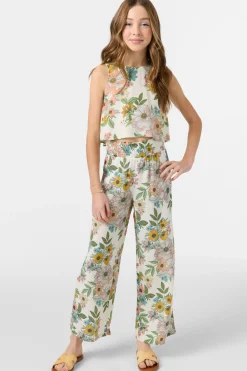 Girl's Torrie Pant Cara Floral - Winter White | O'Neill