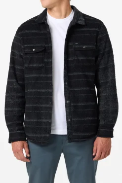 Glacier High Pile Overshirt Superfleece Standard Fit Long Sleeve Shirt - Black | O'Neill