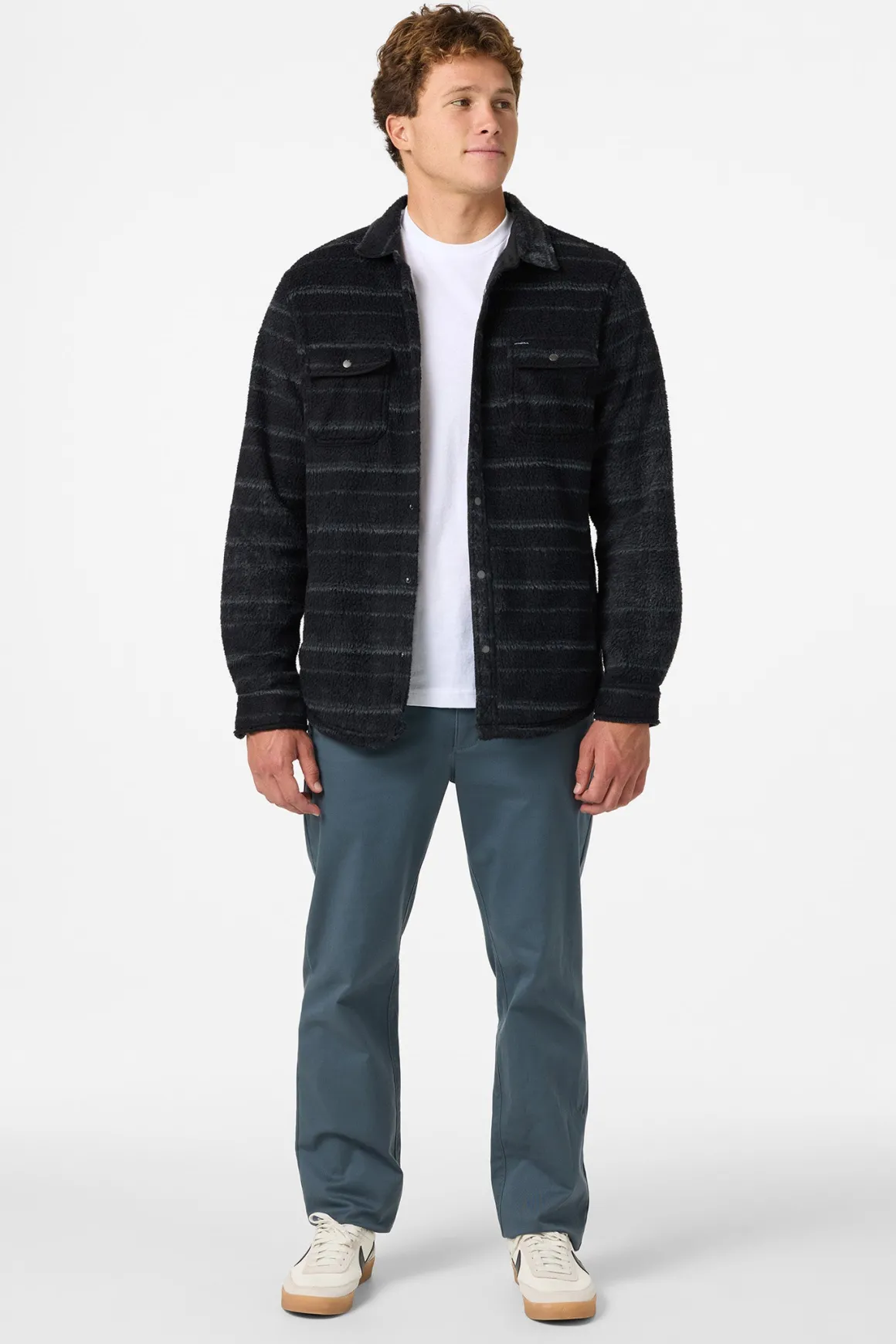 Glacier High Pile Overshirt Superfleece Standard Fit Long Sleeve Shirt - Black | O'Neill