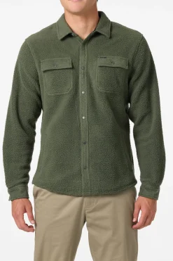 Glacier High Pile Overshirt Superfleece Standard Fit Long Sleeve Shirt - Dark Olive | O'Neill