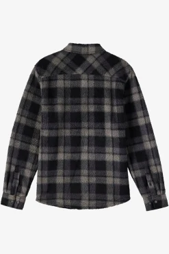 Glacier Plaid High Pile Superfleece Standard Fit Long Sleeve Shirt - Phantom | O'Neill