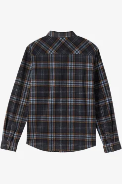 Glacier Plaid Superfleece Standard Fit Long Sleeve Shirt - Phantom | O'Neill