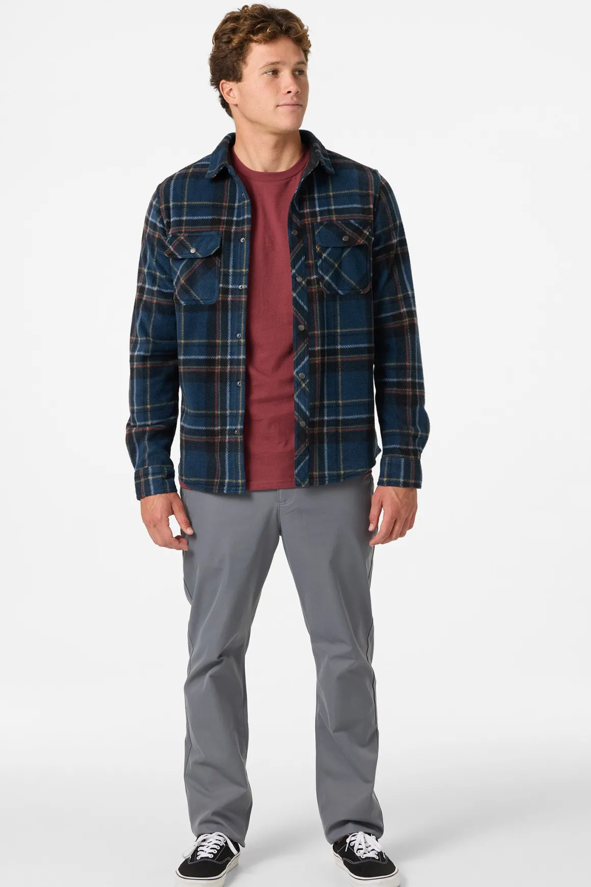 Glacier Plaid Superfleece Standard Fit Long Sleeve Shirt