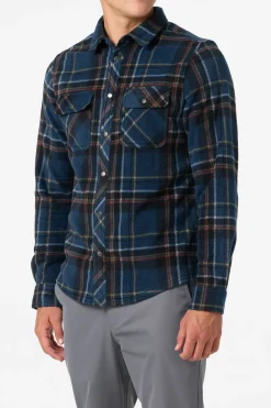 Glacier Plaid Superfleece Standard Fit Long Sleeve Shirt - Midnight Navy | O'Neill