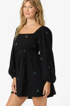 Gracyn Palm Short Dress - Black | O'Neill