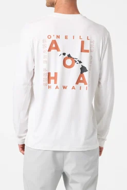 Hawaii Layout UPF Long Sleeve Standard Fit Tee