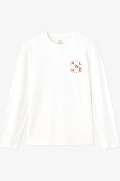 Hawaii Layout Upf Ls Shirt Standard Fit Long Sleeve Tee - White | O'Neill