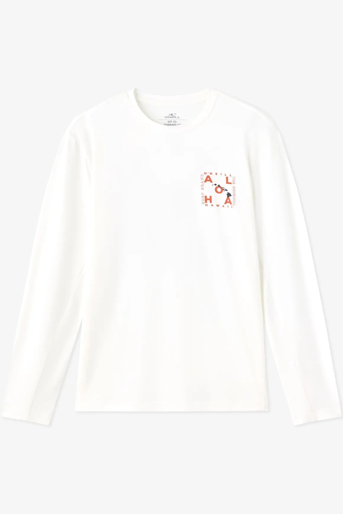 Hawaii Layout Upf Ls Shirt Standard Fit Long Sleeve Tee - White | O'Neill